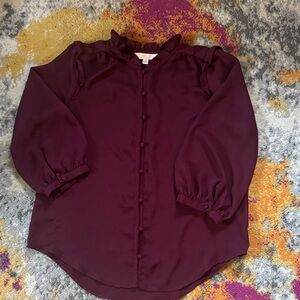 LC Lauren Conrad Deep Purple Blouse